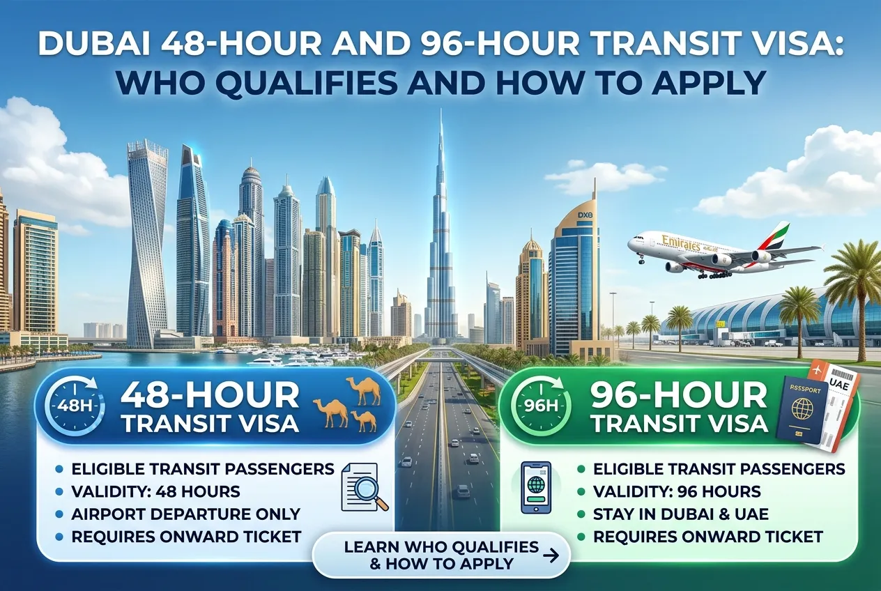Read more about the article Dubai 48-Hour and 96-Hour Transit Visa: Who Qualifies and How to Apply